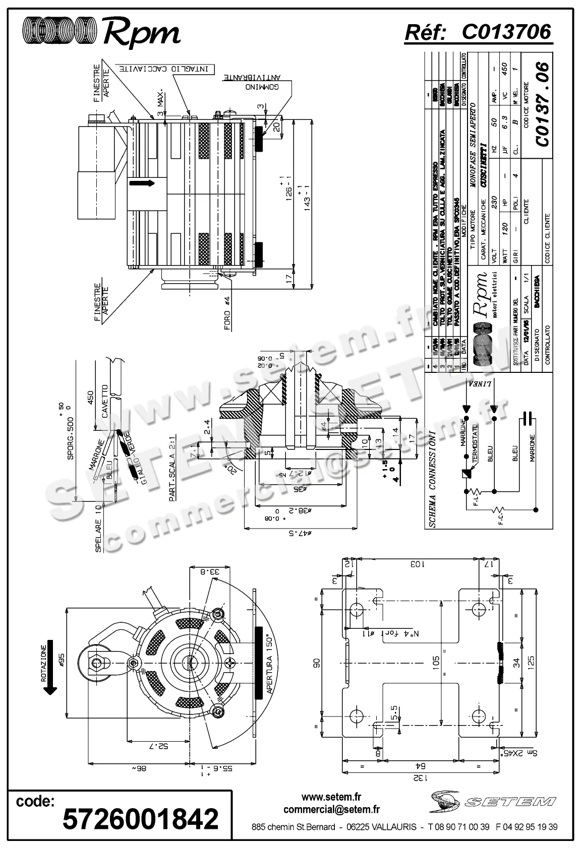 5726001842-MOTEUR RPM C013706