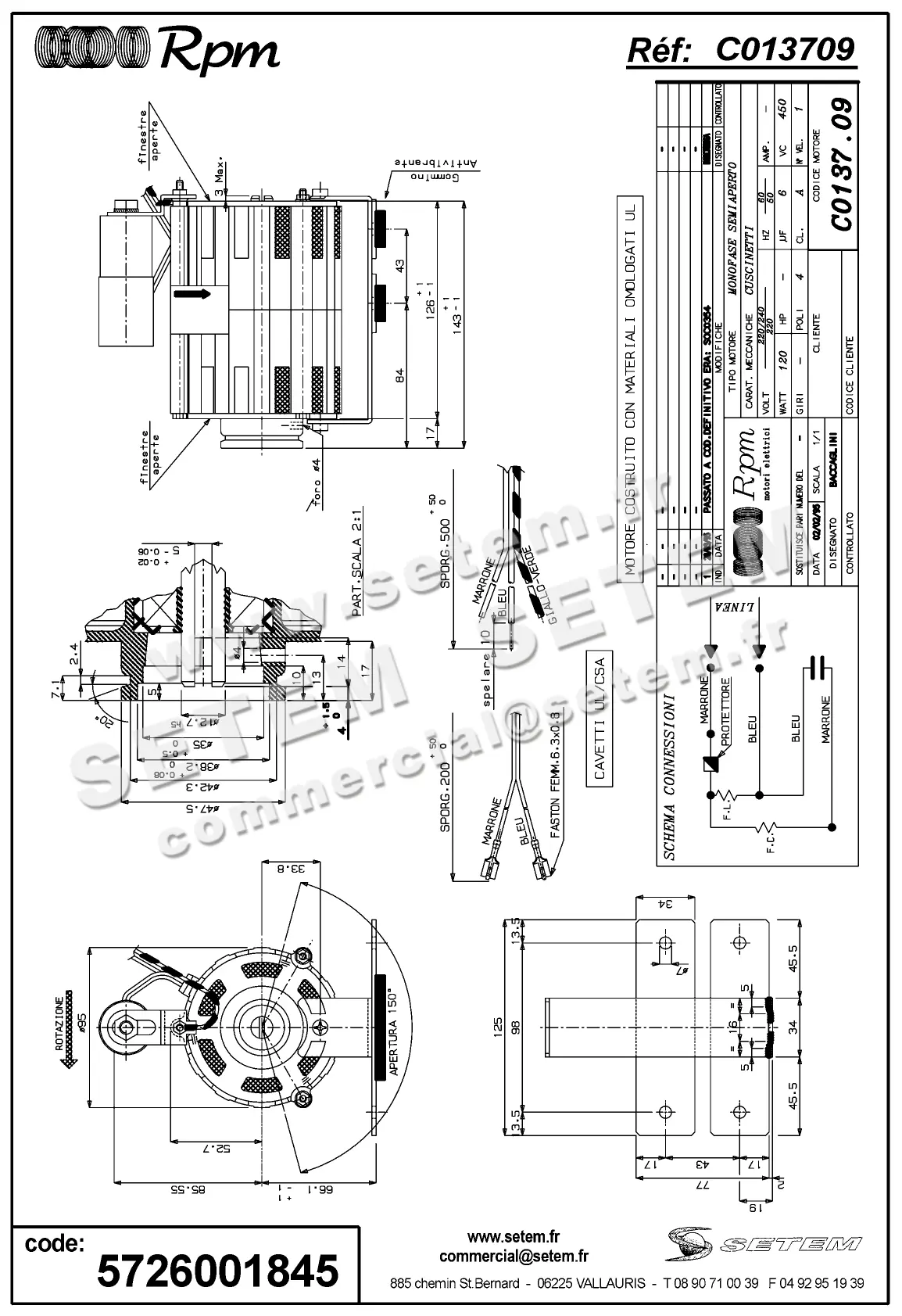 5726001845-MOTEUR RPM C013709