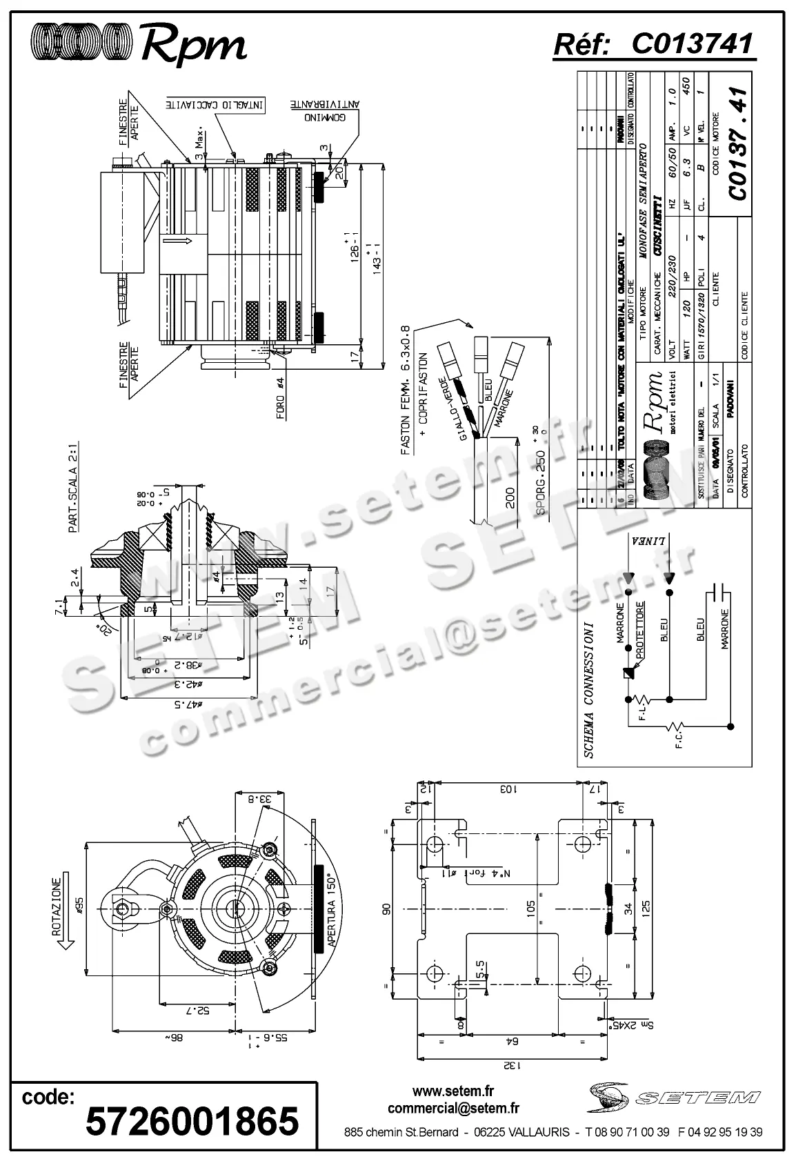 5726001865-MOTEUR RPM C013741