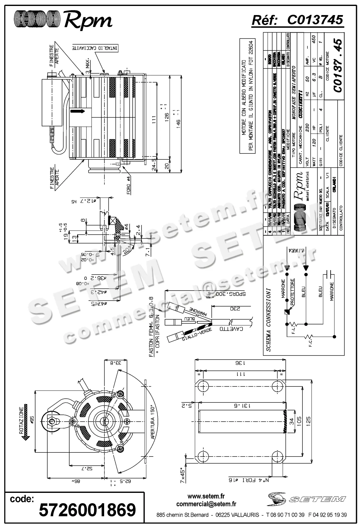 5726001869-MOTEUR RPM C013745