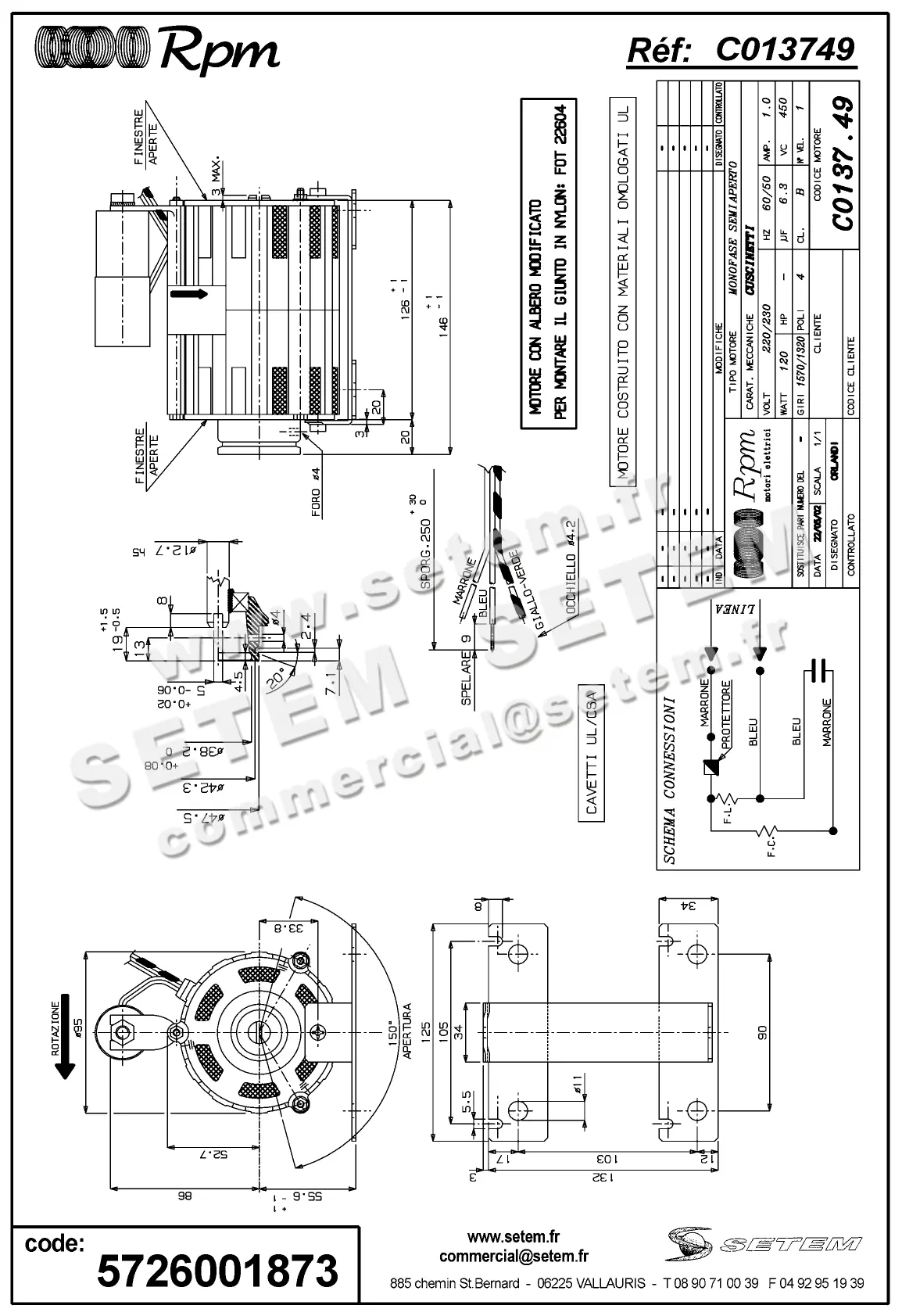 5726001873-MOTEUR RPM C013749