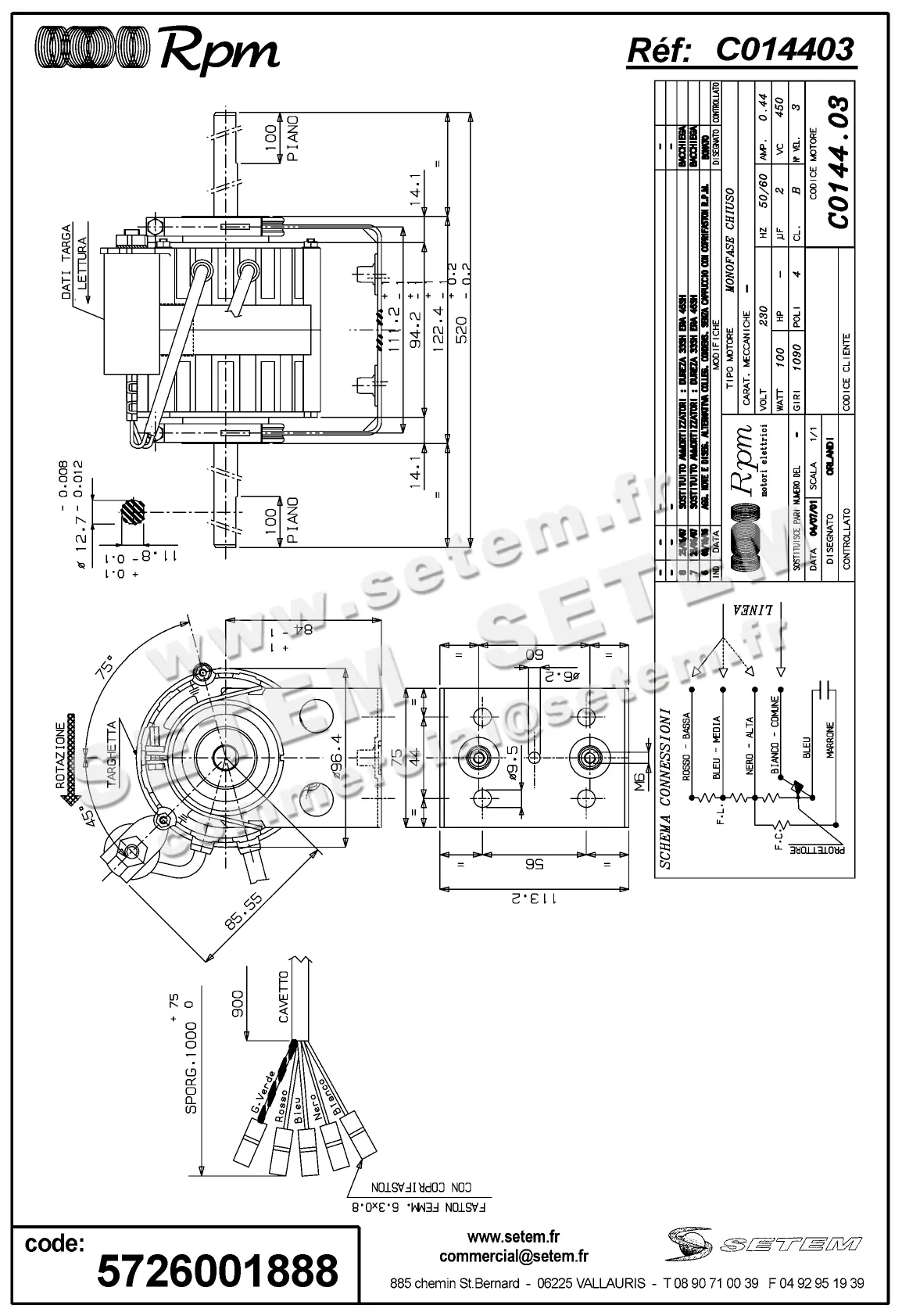 5726001888-MOTEUR RPM C014403