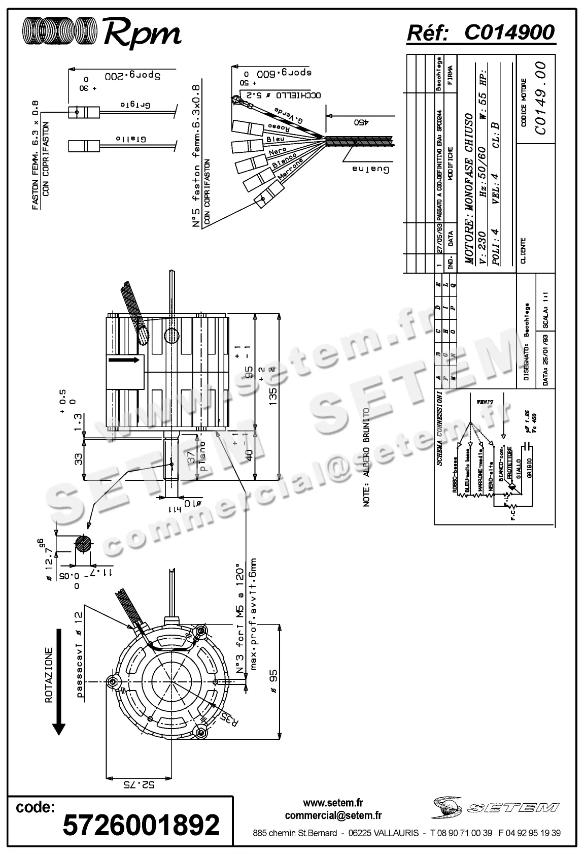 5726001892-MOTEUR RPM C014900