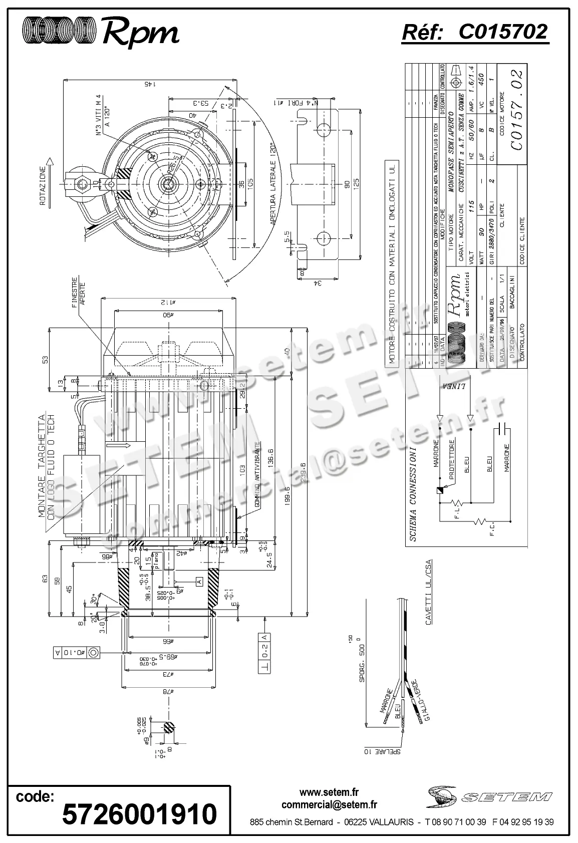 5726001910-MOTEUR RPM C015702