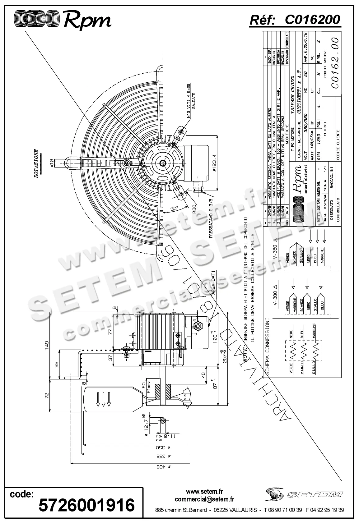 5726001916-MOTEUR RPM C016200