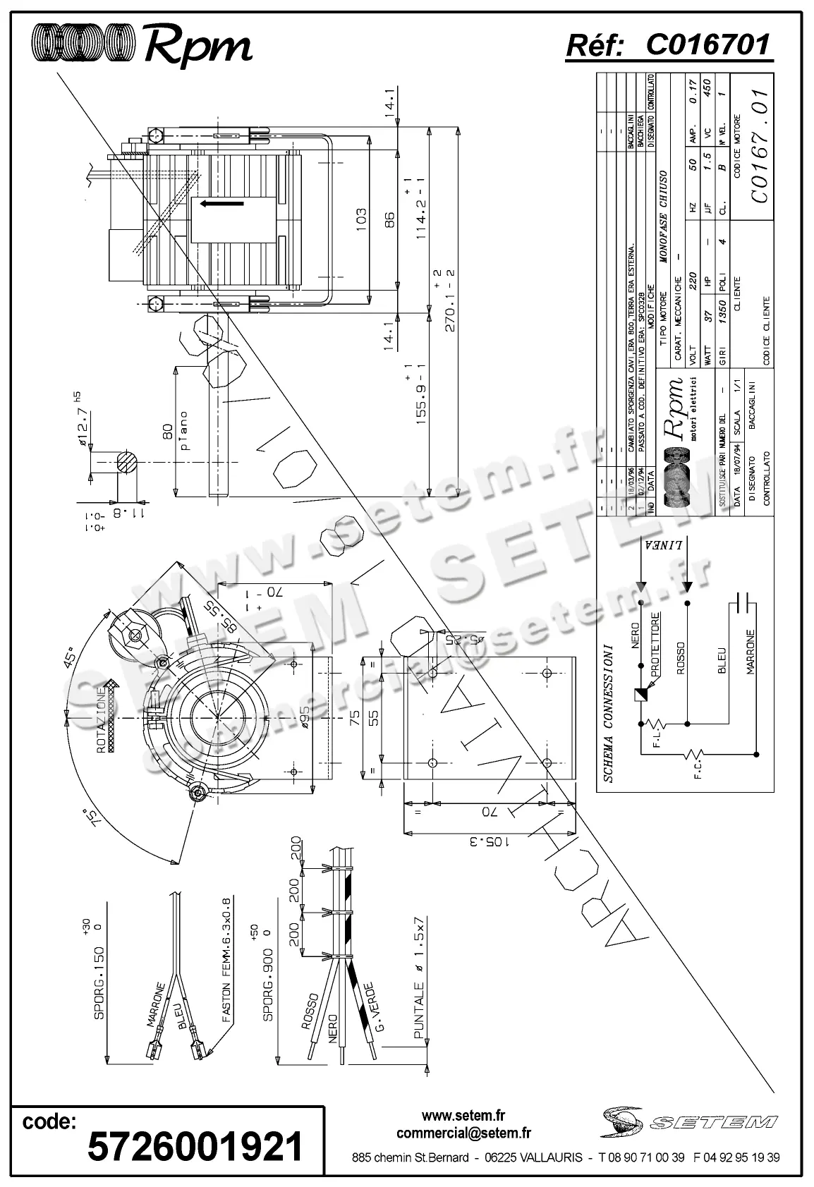 5726001921-MOTEUR RPM C016701