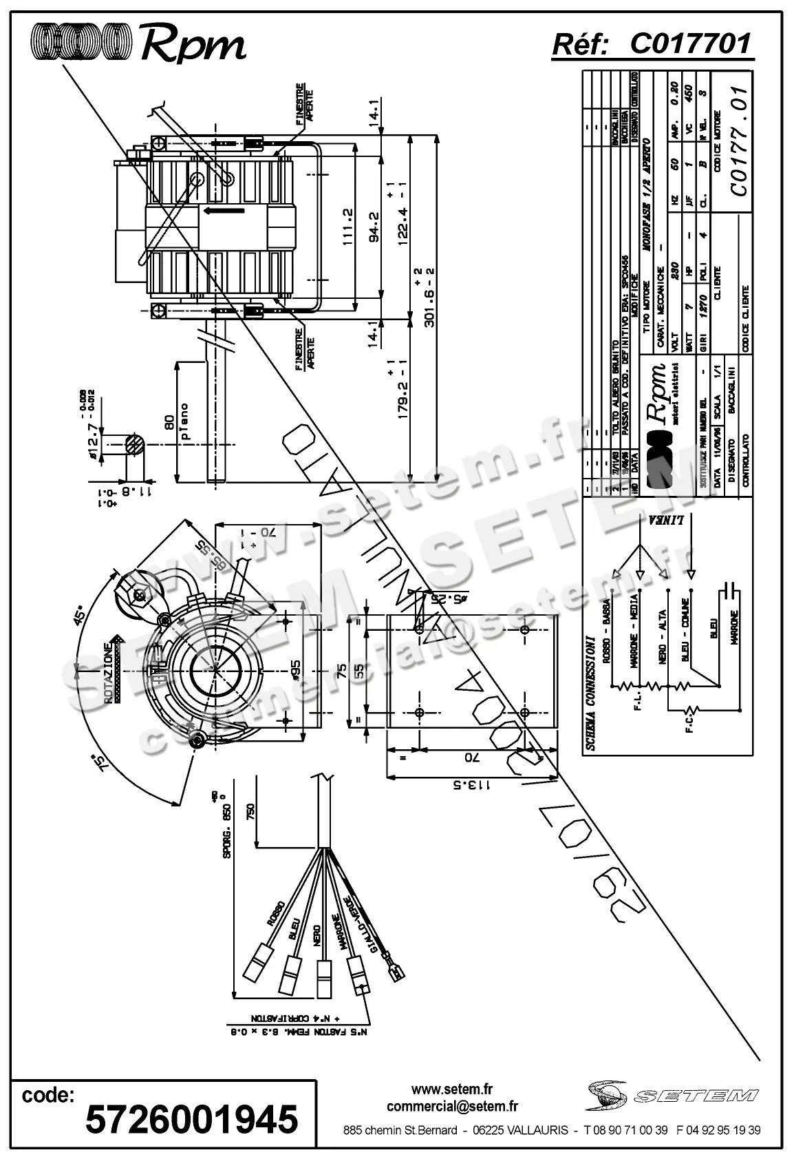 5726001945-MOTEUR RPM C017701