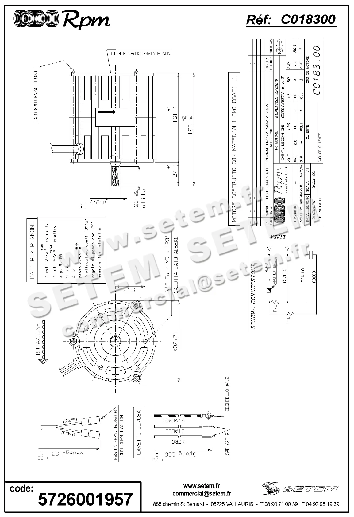 5726001957-MOTEUR RPM C018300