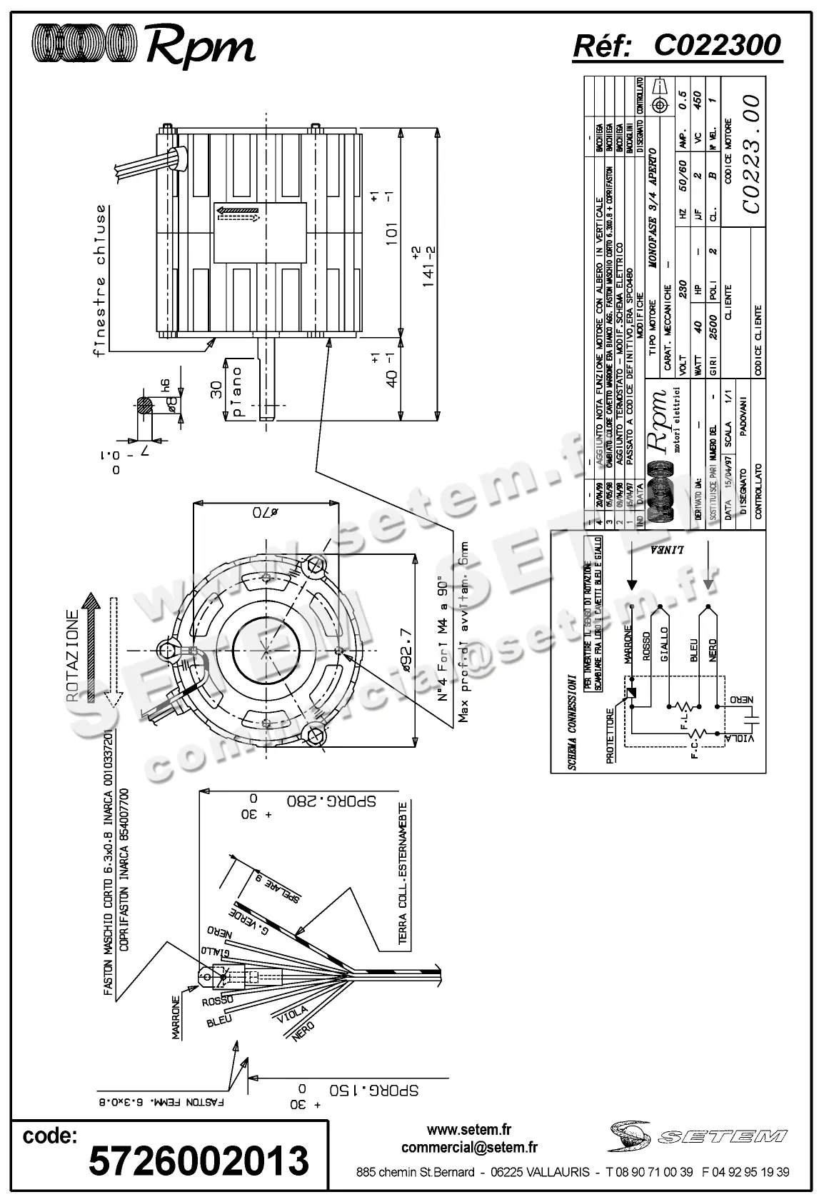 5726002013-MOTEUR RPM C022300