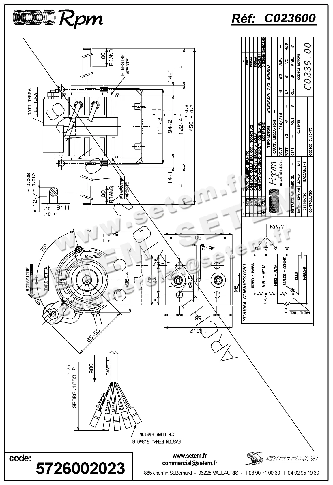 5726002023-MOTEUR RPM C023600