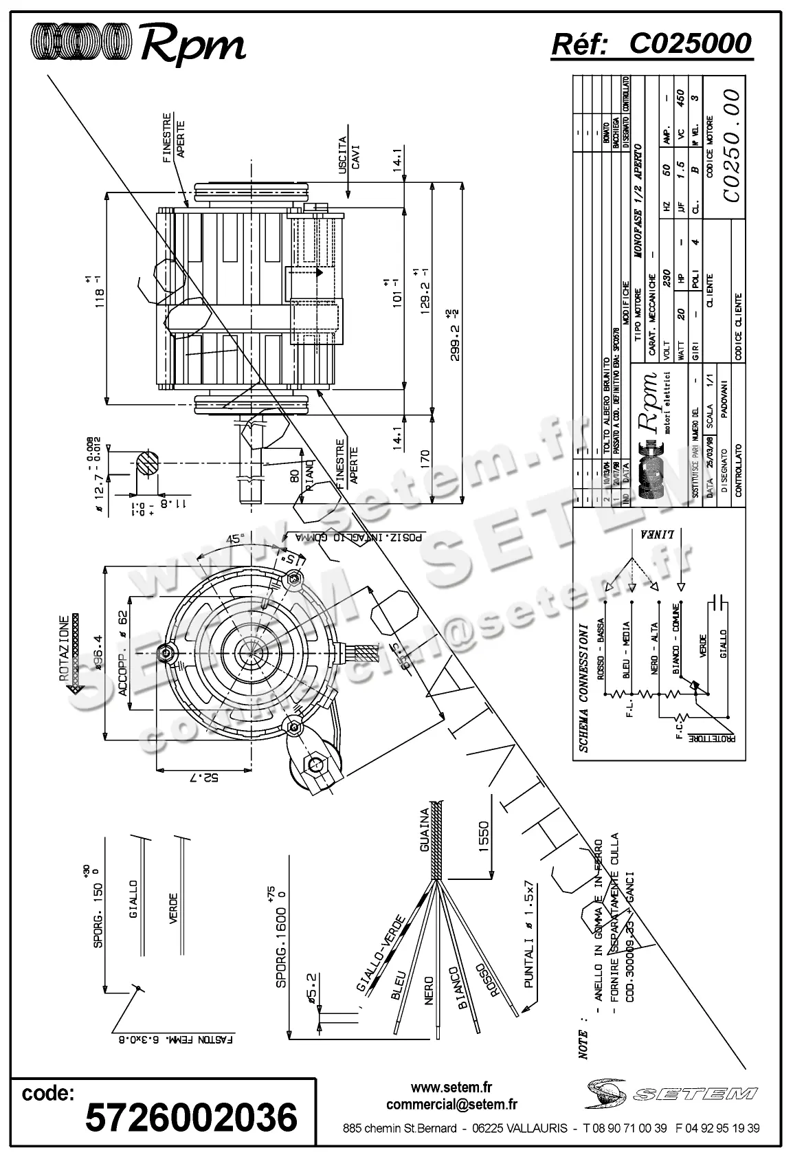 5726002036-MOTEUR RPM C025000