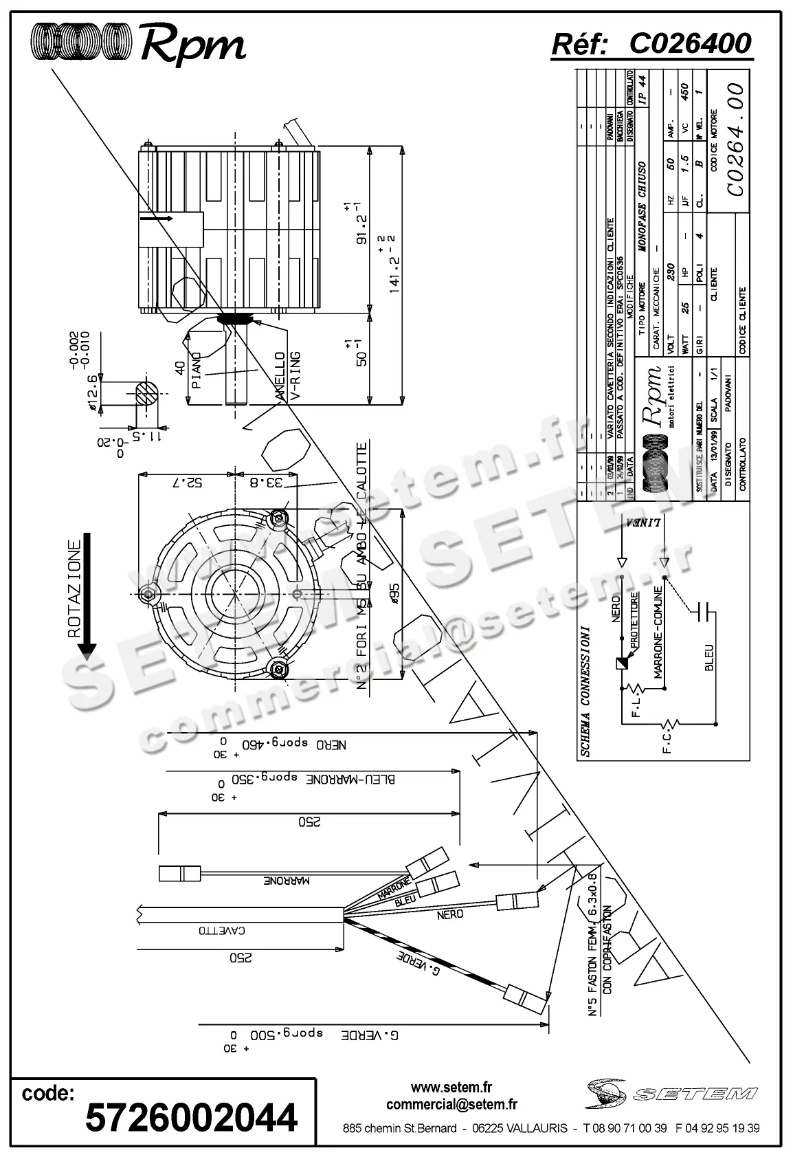 5726002044-MOTEUR RPM C026400