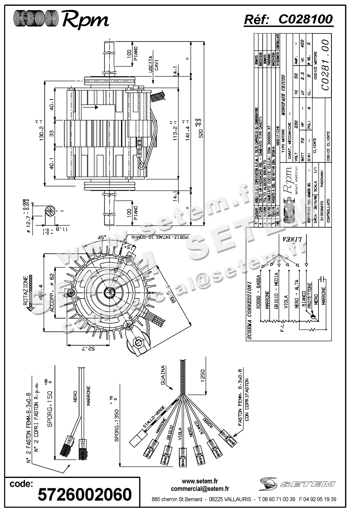 5726002060-MOTEUR RPM C028100 2