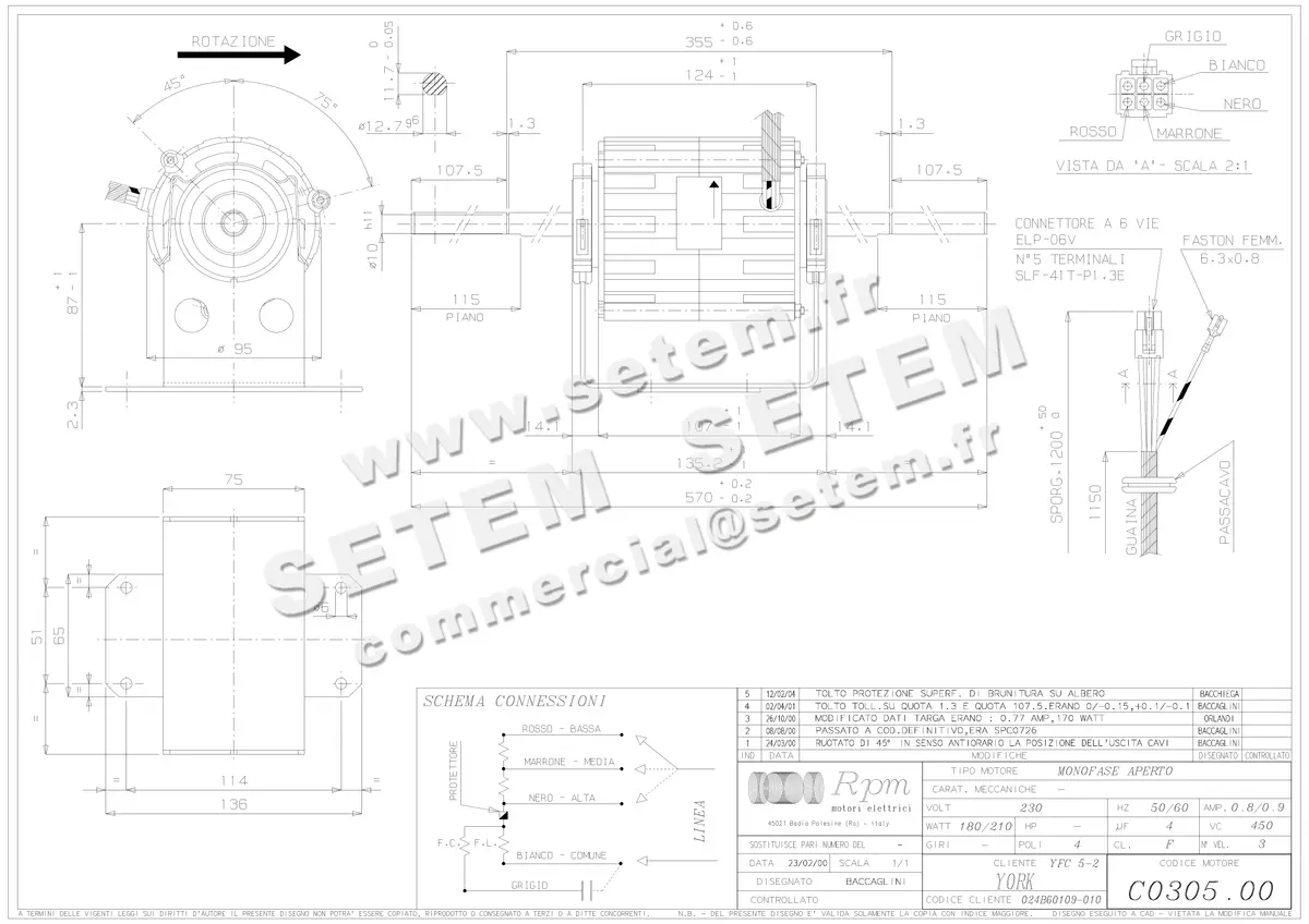 5726002084-MOTEUR RPM C030500 "024B60109.010" 4