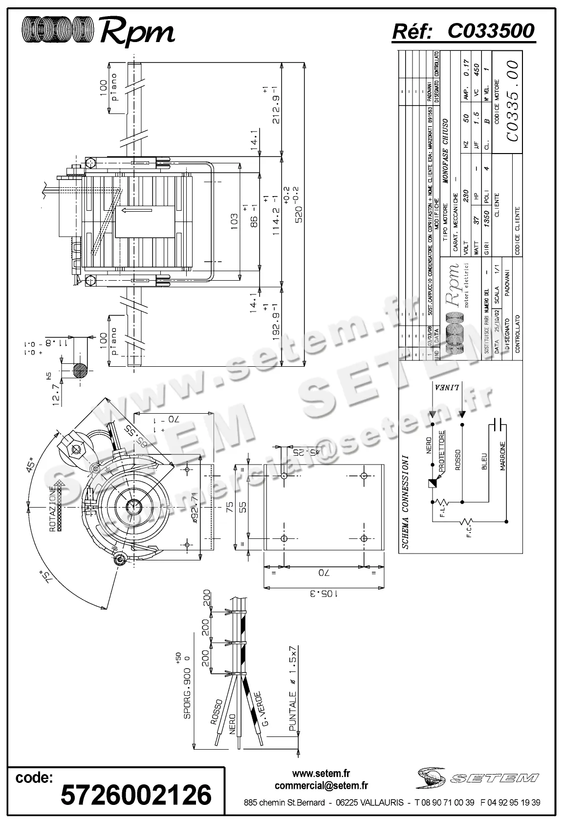 5726002126-MOTEUR RPM C033500