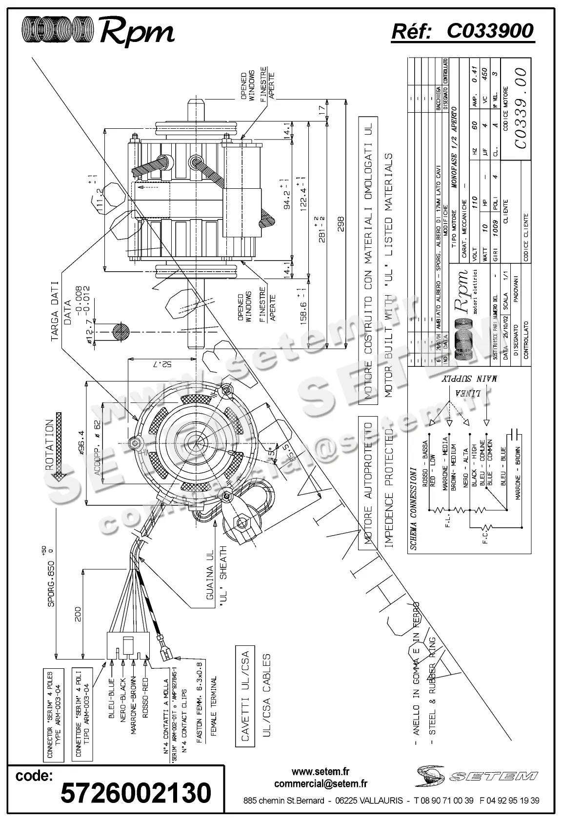 5726002130-MOTEUR RPM C033900