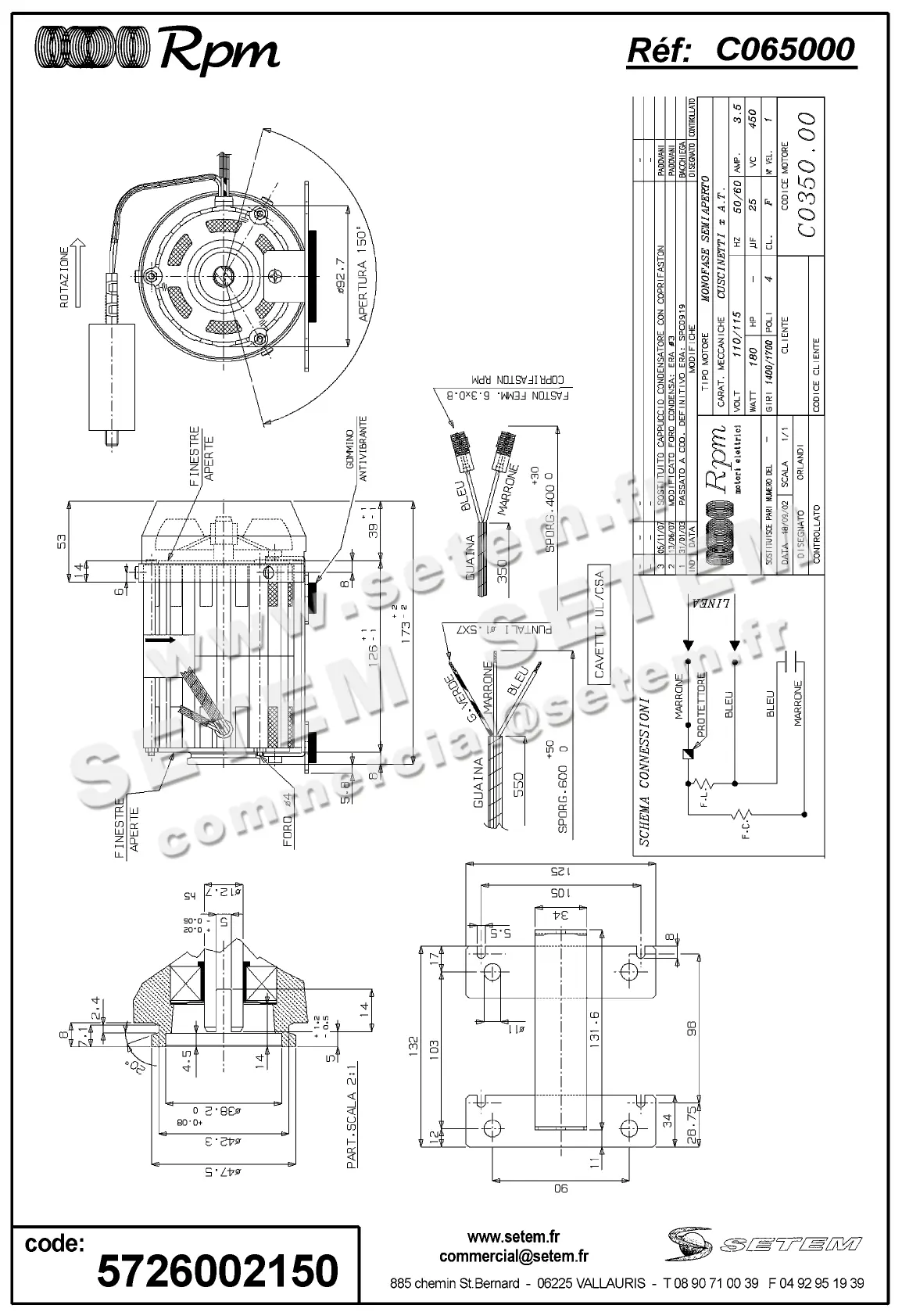 5726002150-MOTEUR RPM C035000