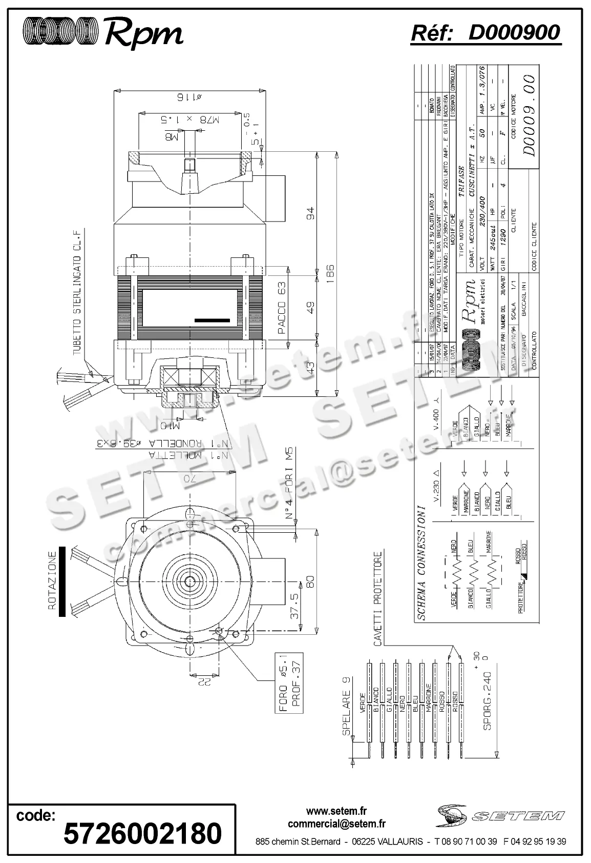 5726002180-MOTEUR RPM D000900