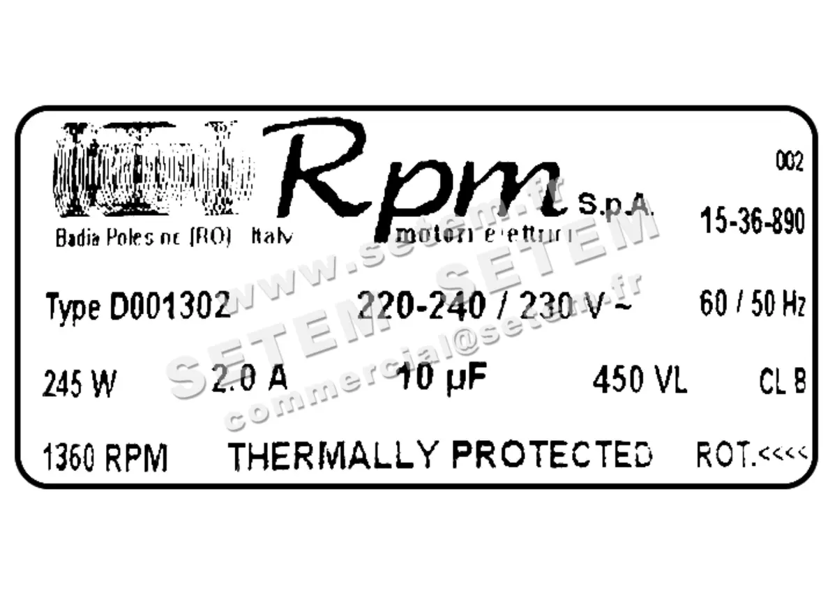 5726002185-MOTEUR RPM D001302 5