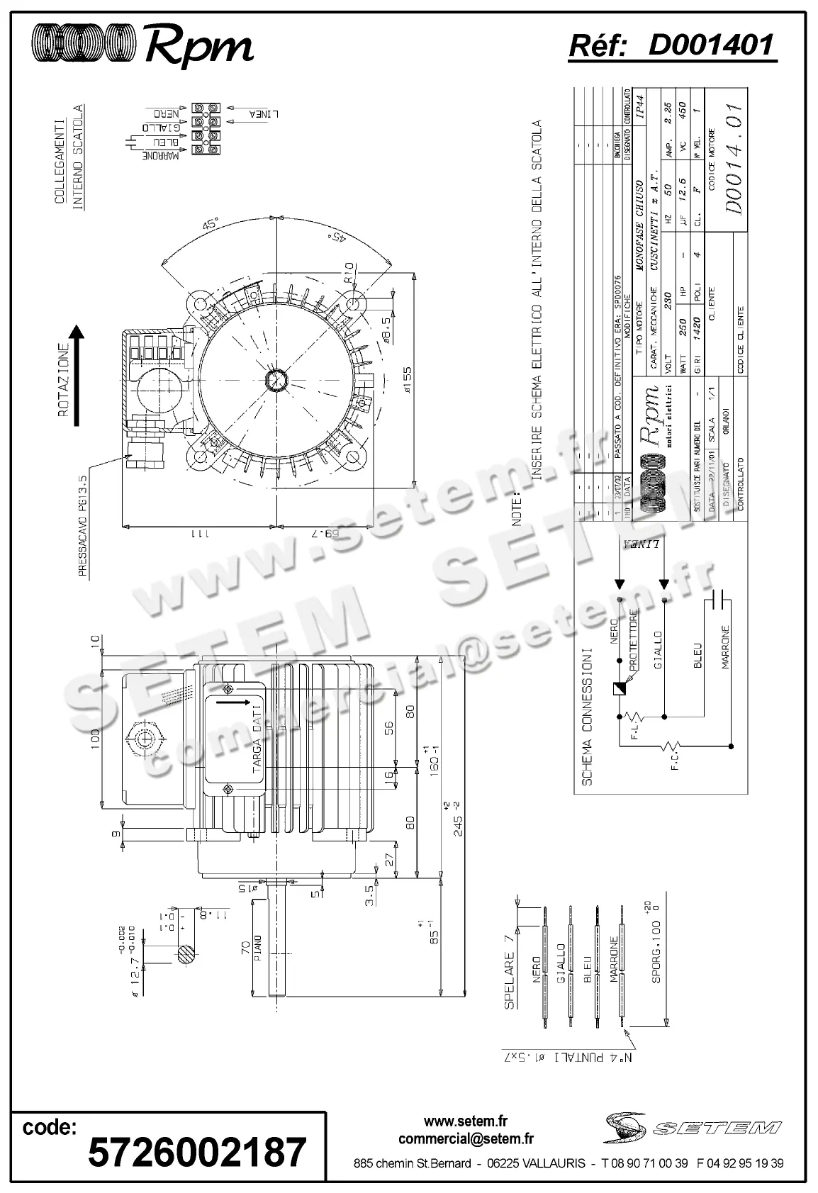 5726002187-MOTEUR RPM D001401