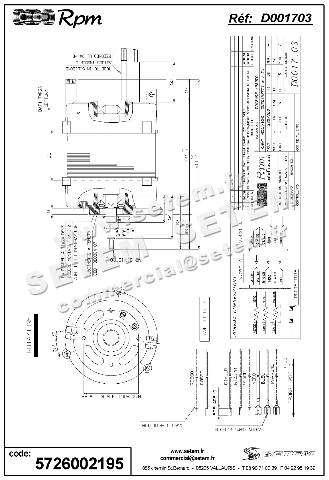 5726002195-MOTEUR RPM D001703