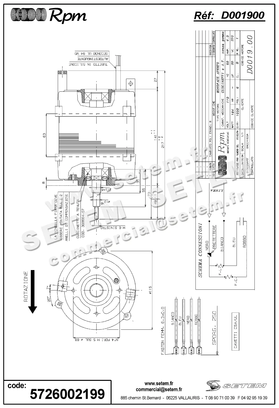 5726002199-MOTEUR RPM D001900