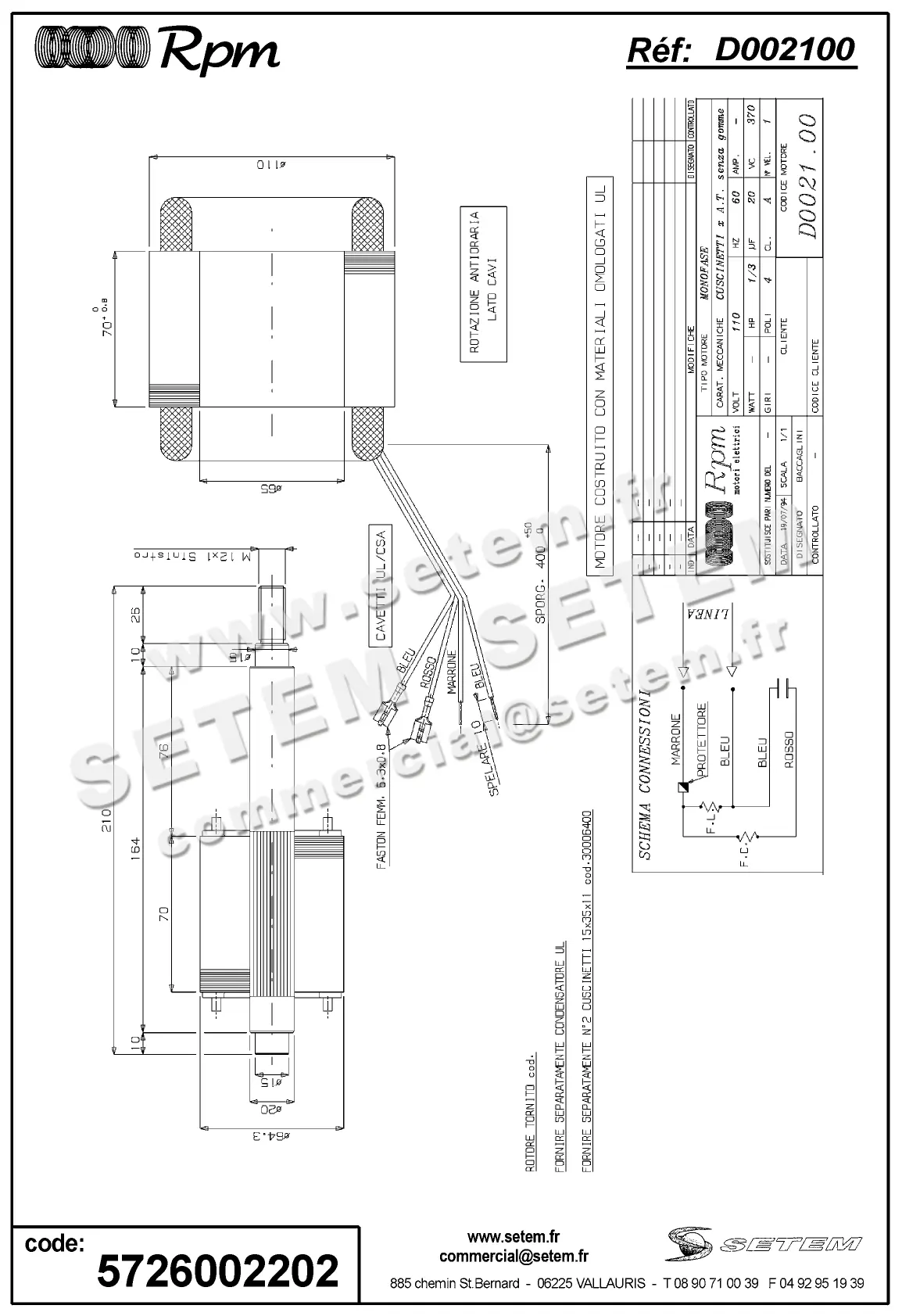 5726002202-MOTEUR RPM D002100