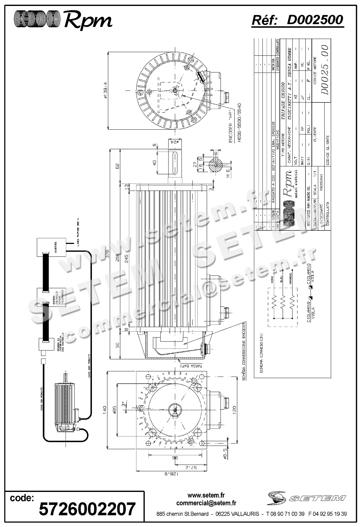 5726002207-MOTEUR RPM D002500