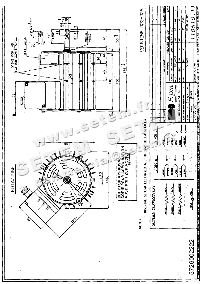 5726002222-MOTEUR RPM 11051011