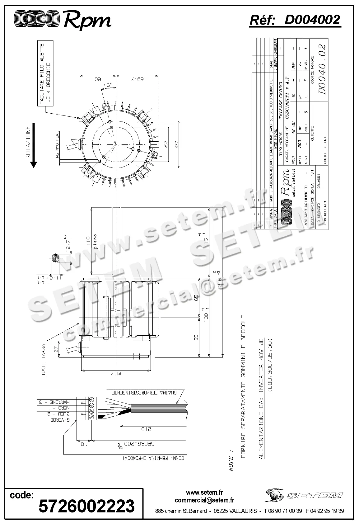 5726002223-MOTEUR RPM D004002