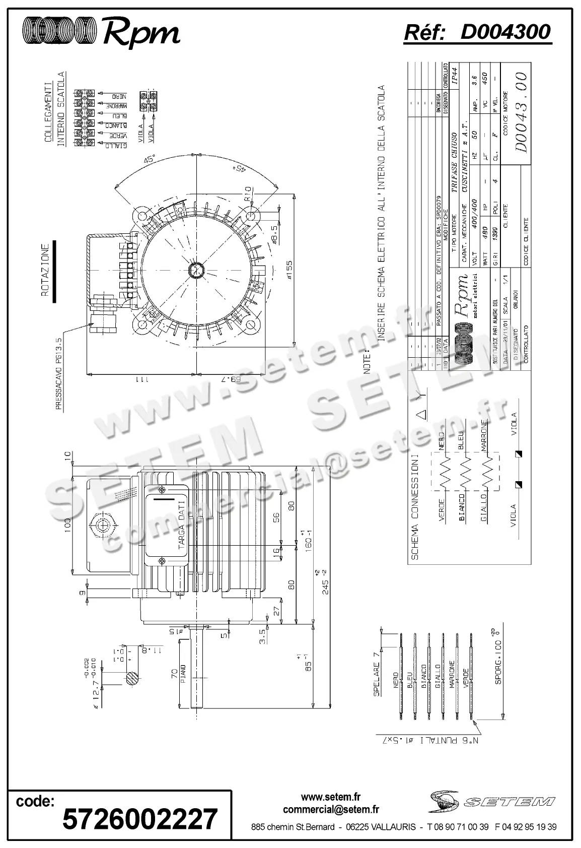 5726002227-MOTEUR RPM D004300