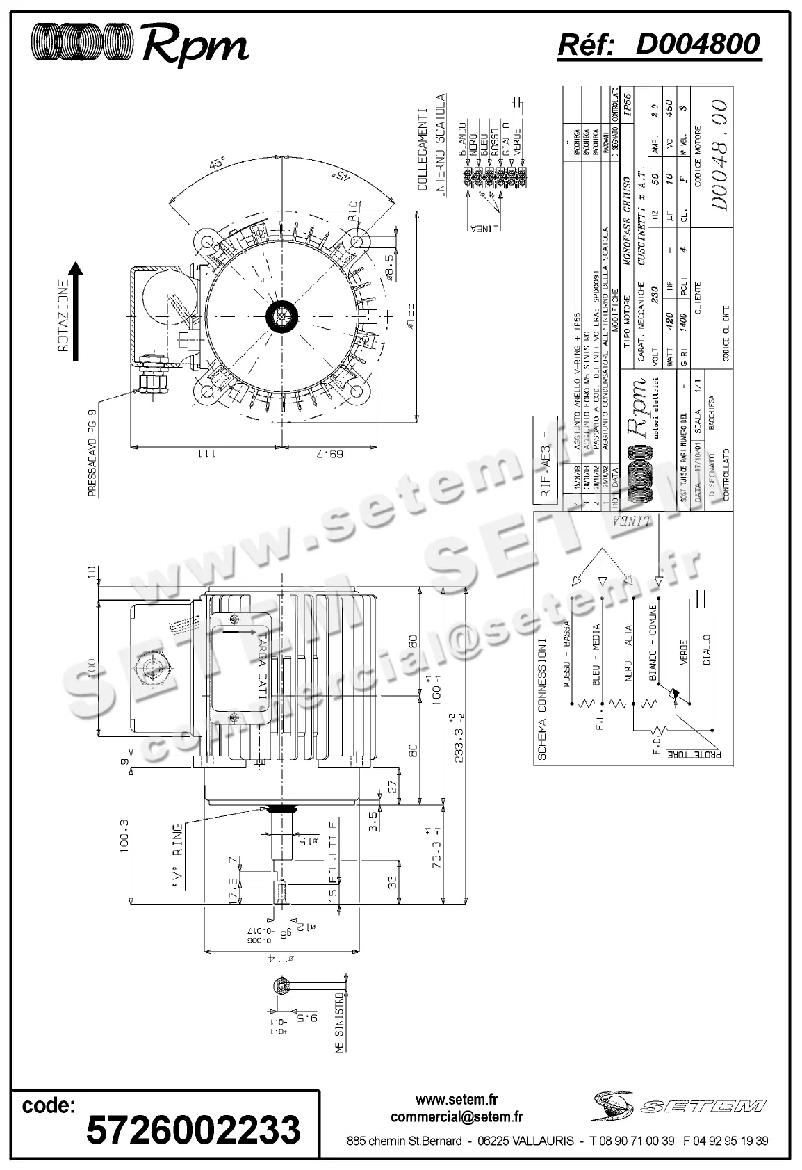 5726002233-MOTEUR RPM D004800