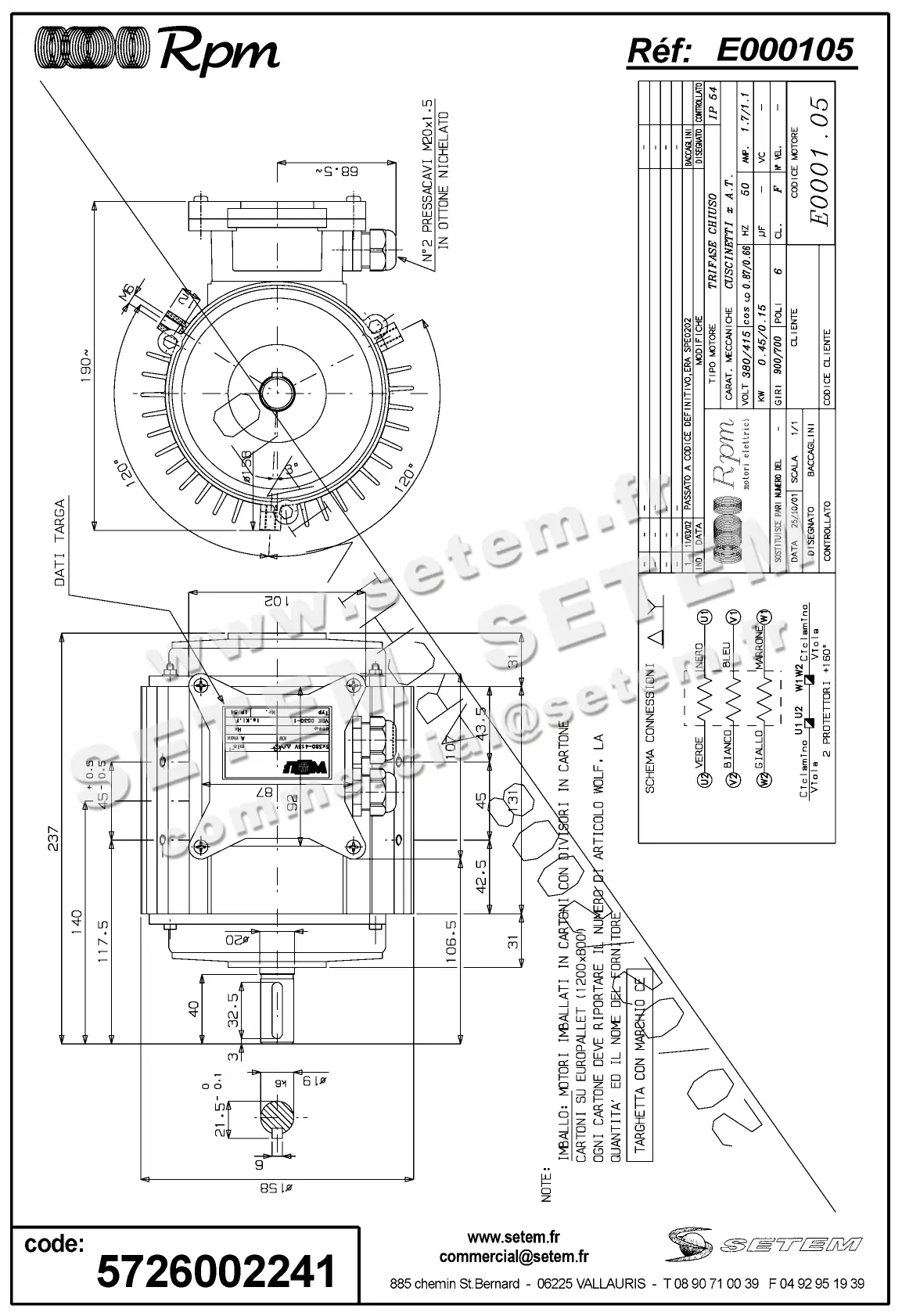 5726002241-MOTEUR RPM E000105