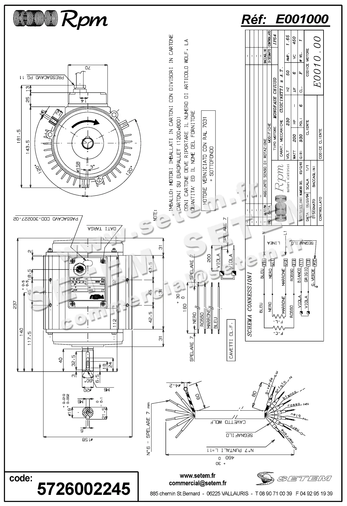 5726002245-MOTEUR RPM E001000