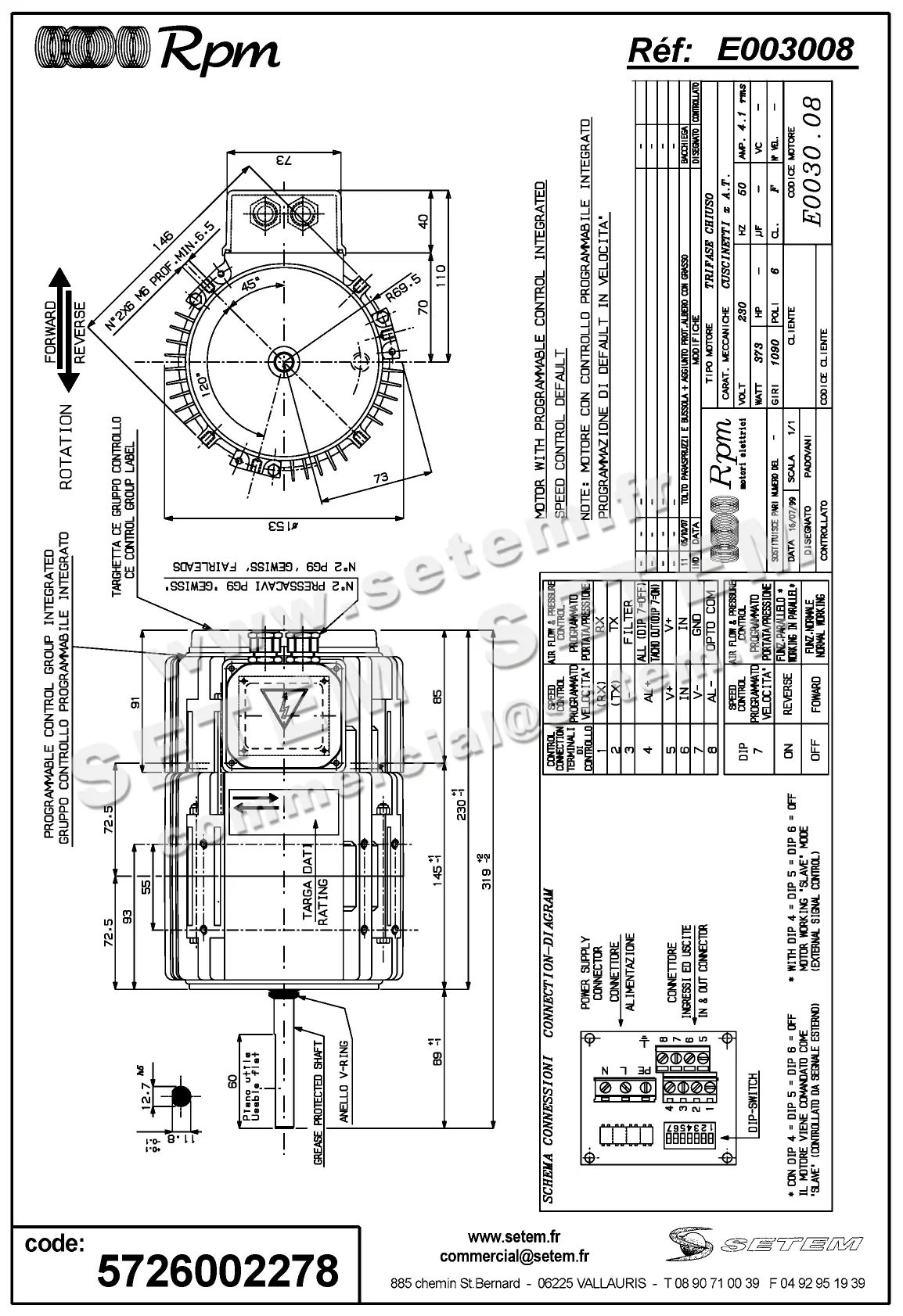 5726002278-MOTEUR RPM E003008