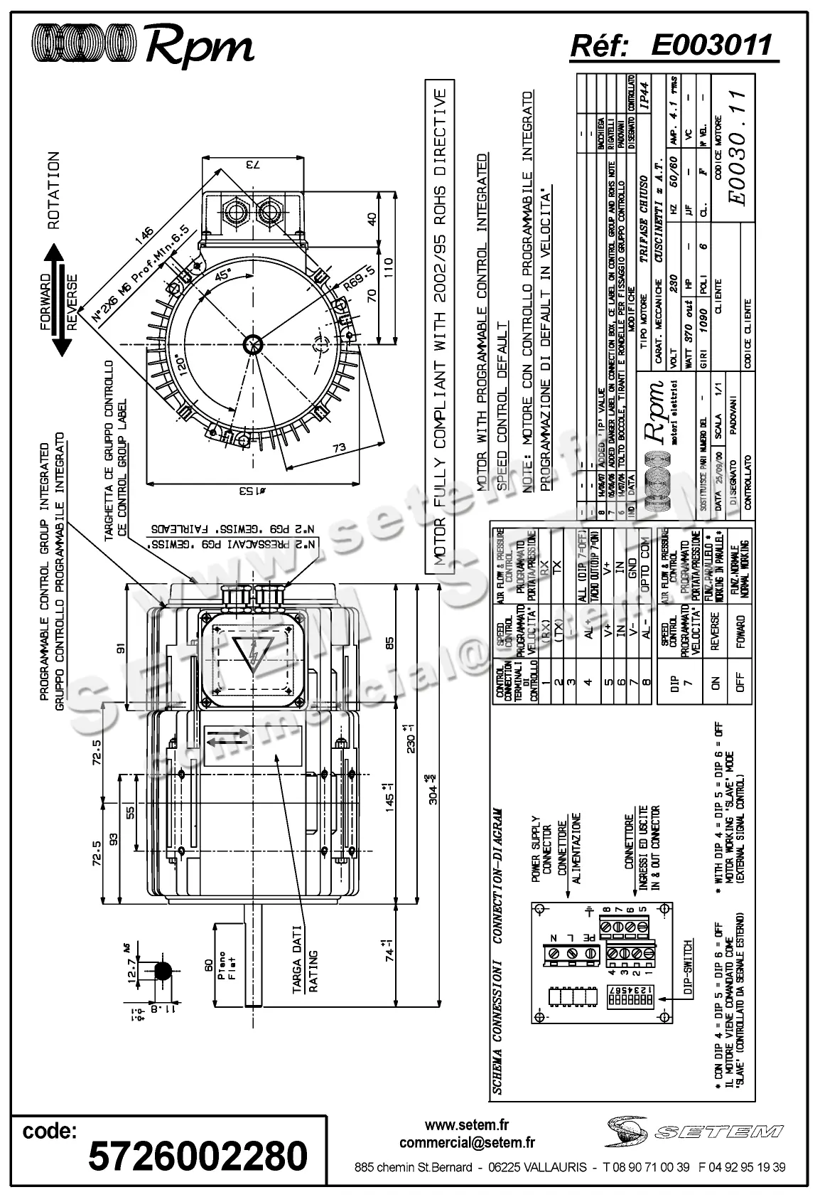 5726002280-MOTEUR RPM E003011