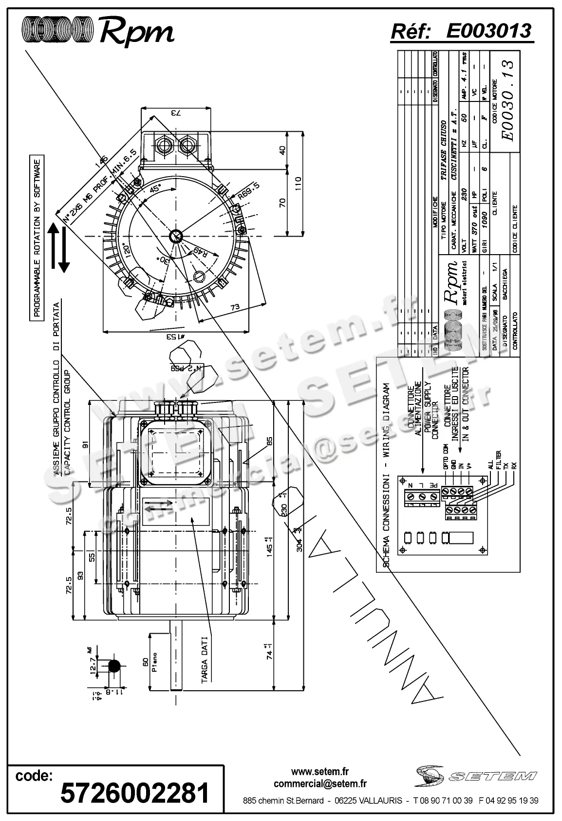 5726002281-MOTEUR RPM E003013