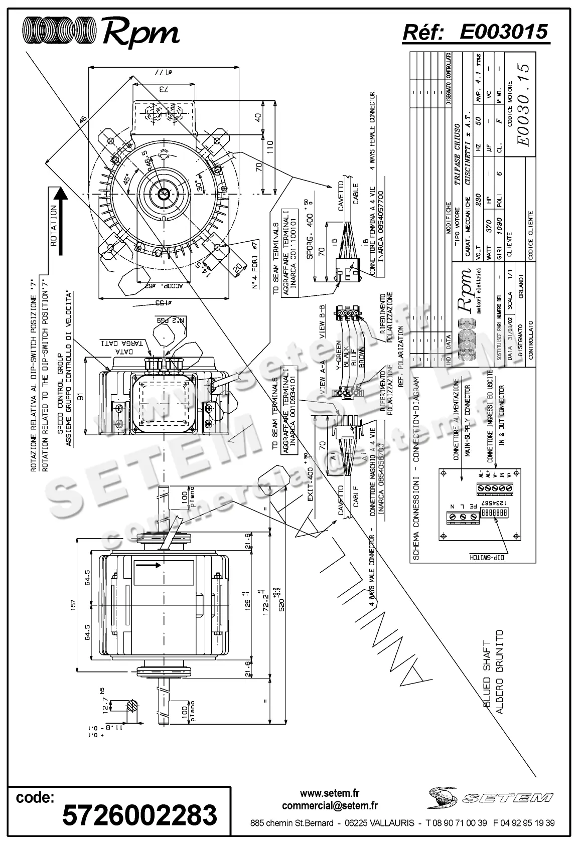 5726002283-MOTEUR RPM E003015
