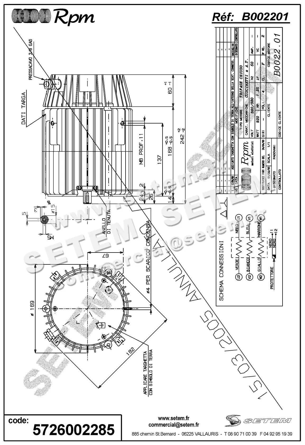 5726002285-MOTEUR RPM B002201