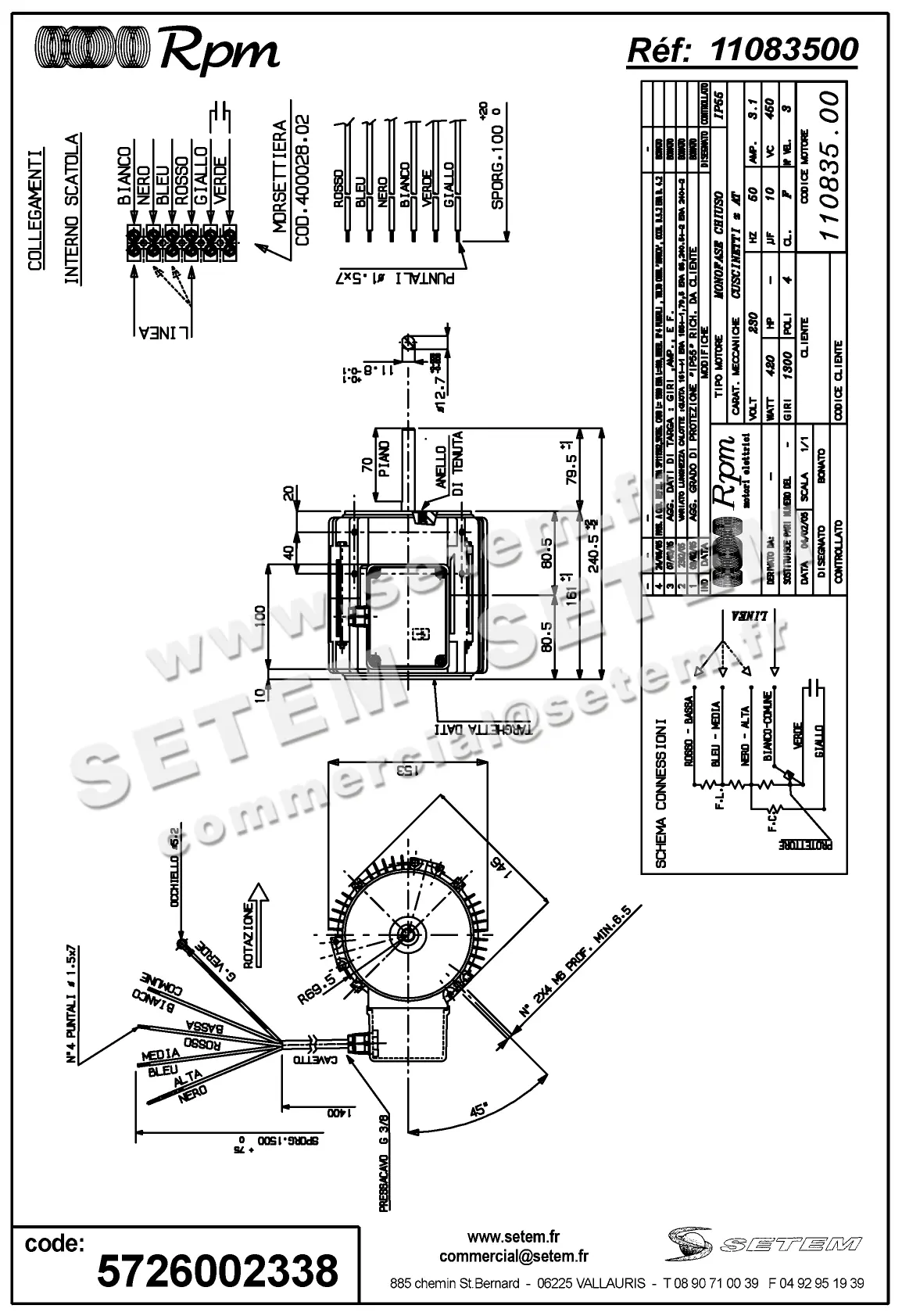 5726002338-MOTEUR RPM 11083500
