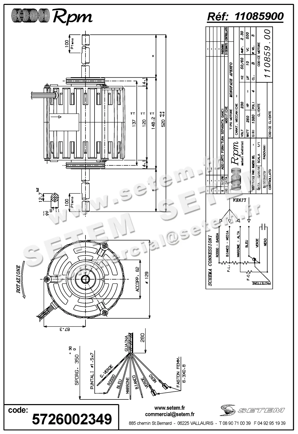 5726002349-MOTEUR RPM 11085900