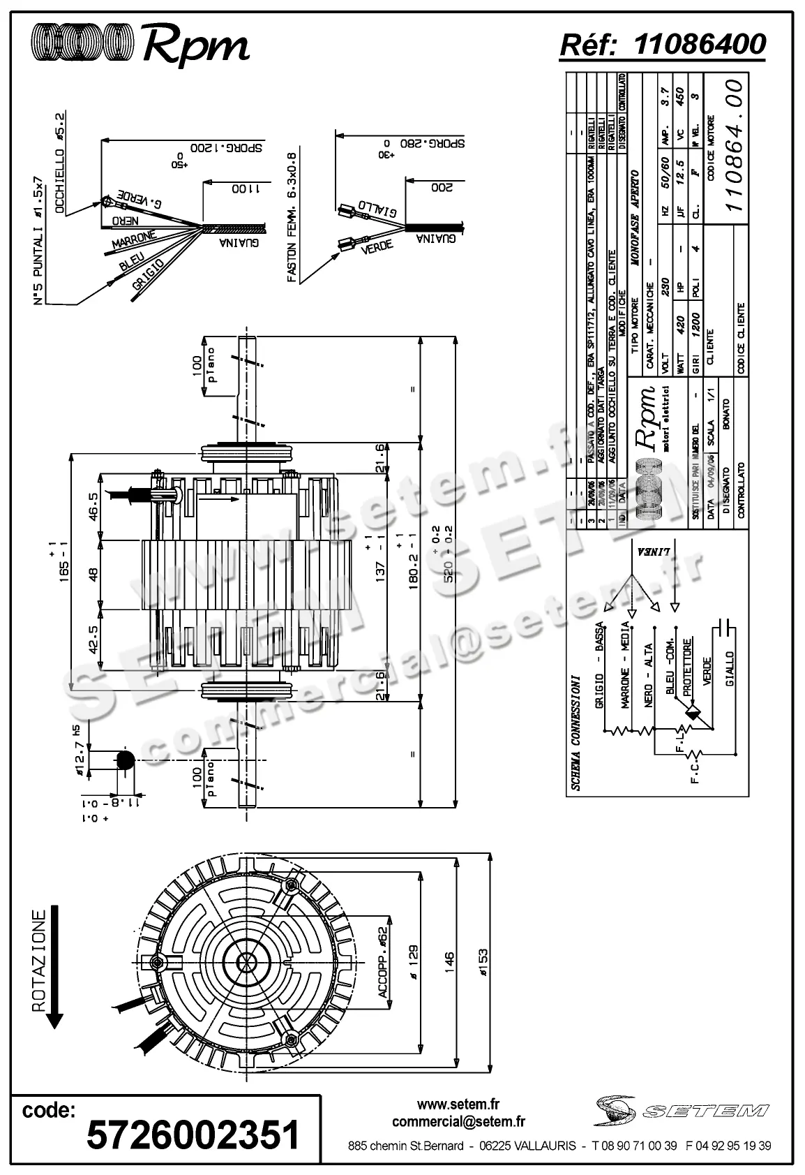 5726002351-MOTEUR RPM 11086400