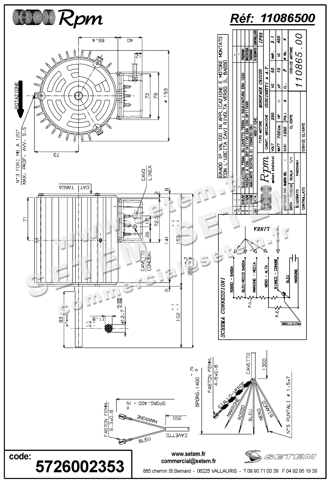 5726002353-MOTEUR RPM 11086500