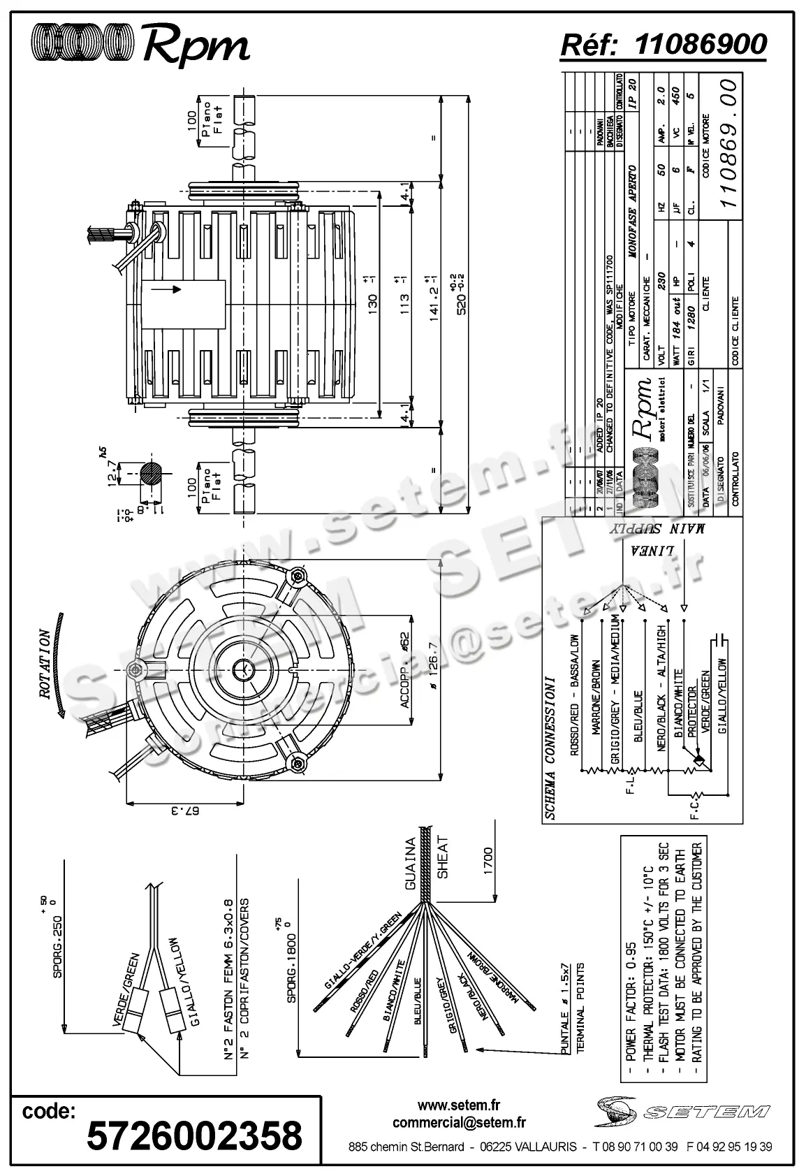 5726002358-MOTEUR RPM 11086900