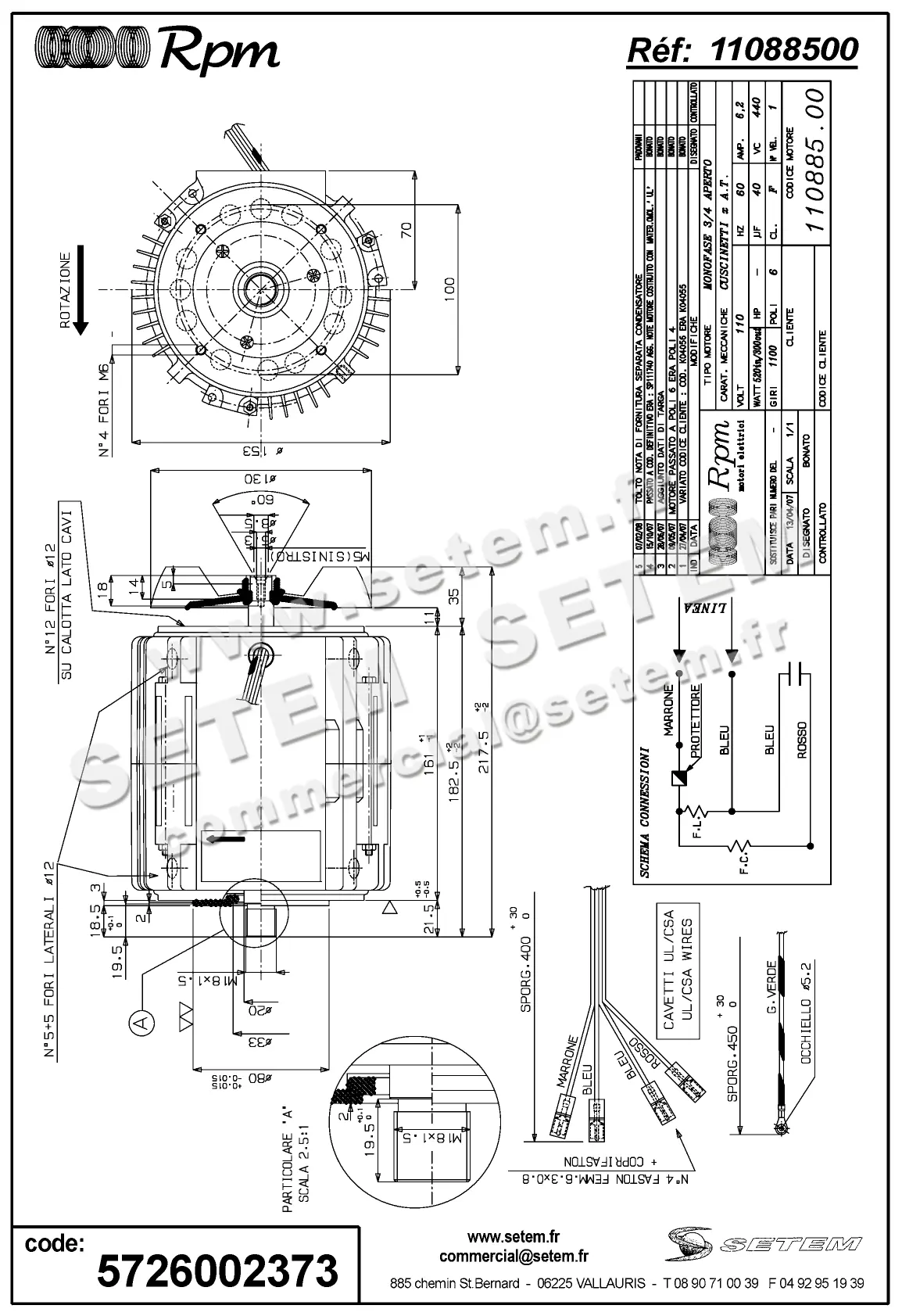 5726002373-MOTEUR RPM 11088500