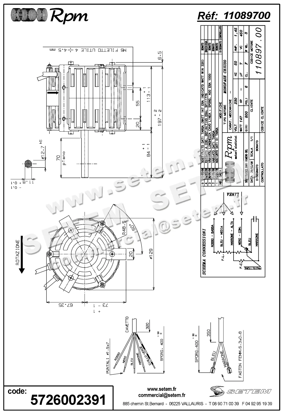 5726002391-MOTEUR RPM 11089700