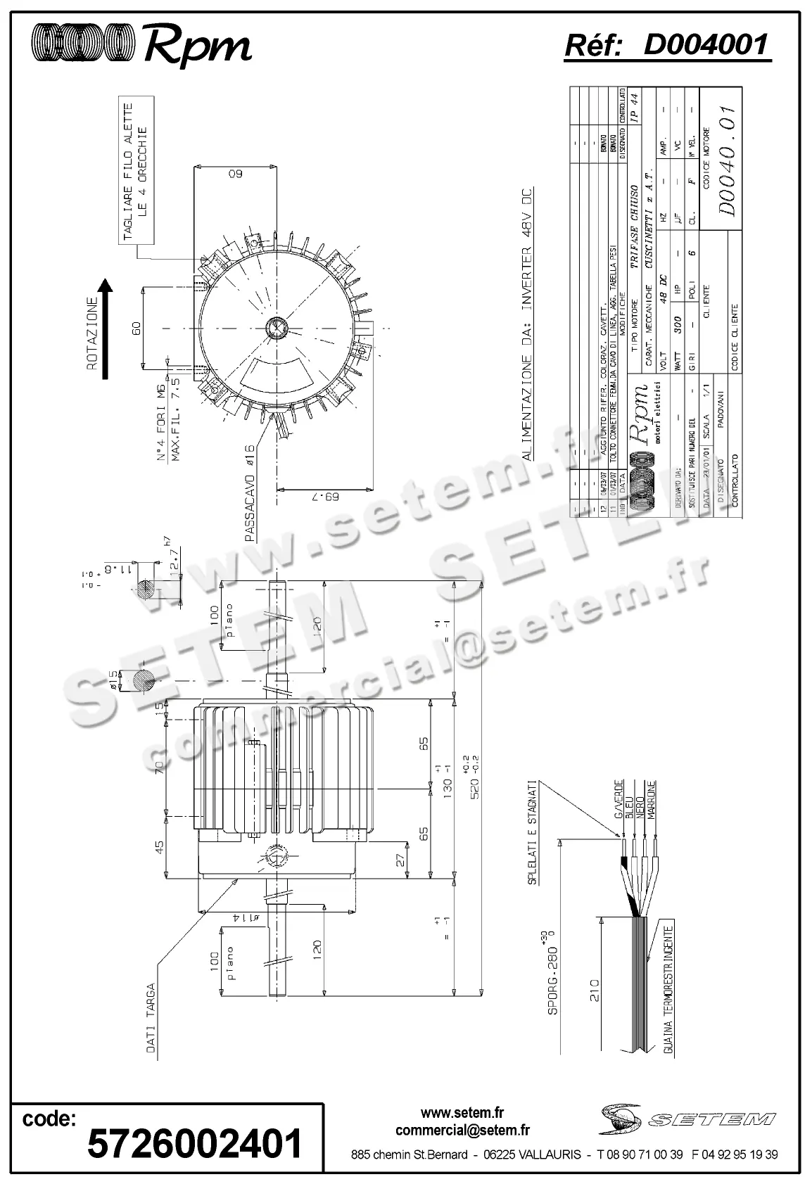 5726002401-MOTEUR RPM D004001