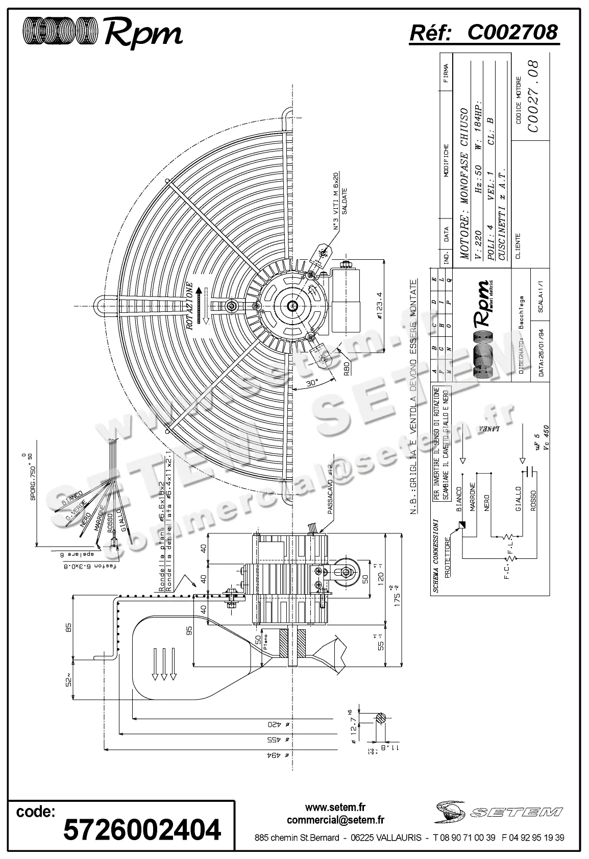 5726002404-MOTEUR RPM C002708