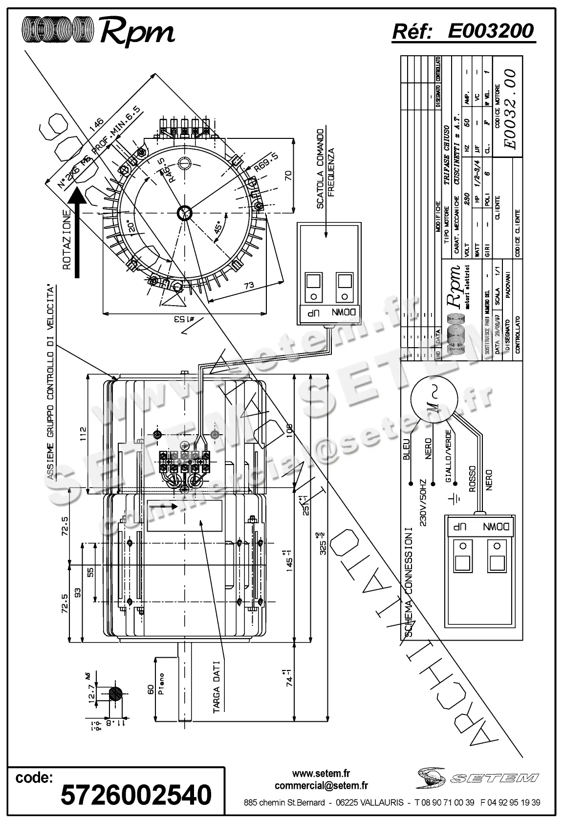 5726002540-MOTEUR RPM E003200