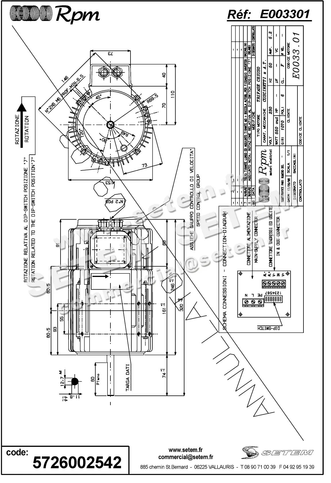 5726002542-MOTEUR RPM E003301